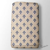 Cream Clothing Indigo Floral Motif For Dress Material